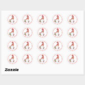 Lieve Kerstman Kabouter Persoonlijk Ronde Sticker (Vel)