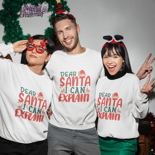 Lieve kerstman kan ik uitleggen kerst sweatshirt