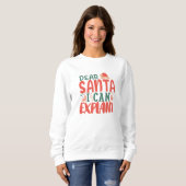 Lieve kerstman kan ik uitleggen kerst sweatshirt (Voorkant volledig)