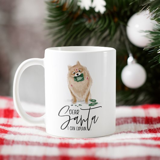 Lieve kerstman kan ik uitleggen.. Ondeugend Hond W Koffiemok