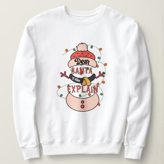 Lieve Kerstman kan Kerstmis uitleggen Trui (Design voorkant)