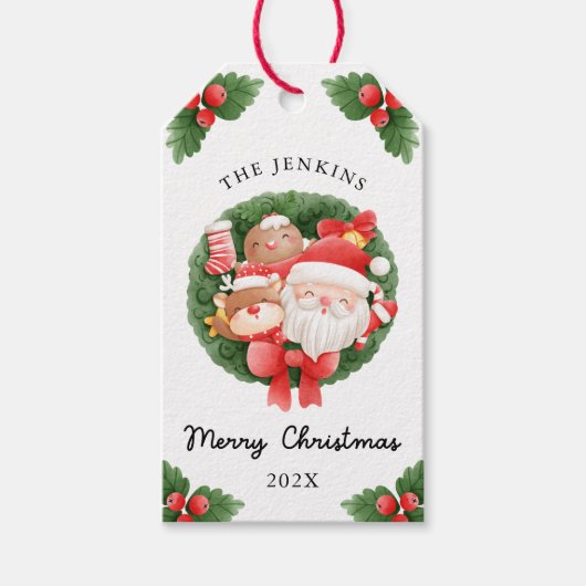 Lieve Kerstman Kerst Persoonlijke Favor Cadeaulabel (Voorkant)