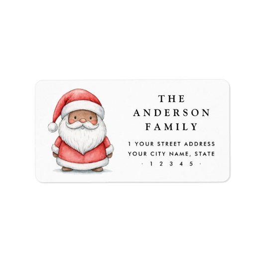 Lieve Kerstman kerst retouradres Etiket (Voorkant)