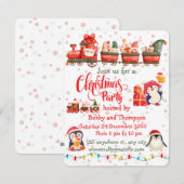 Lieve Kerstman Kerstfeest Uitnodiging  (Voorkant / Achterkant)