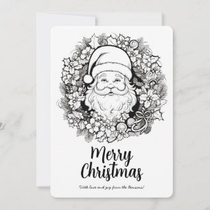 Lieve Kerstman Kerstkrans Kleurkaart Kerstkaart