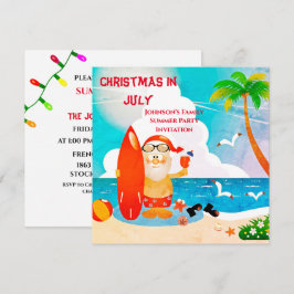 Lieve Kerstman Kerstmis in juli zomerfeest   Kaart