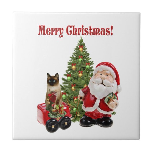 Lieve Kerstman Kerstmis Tegeltje (Voorkant)