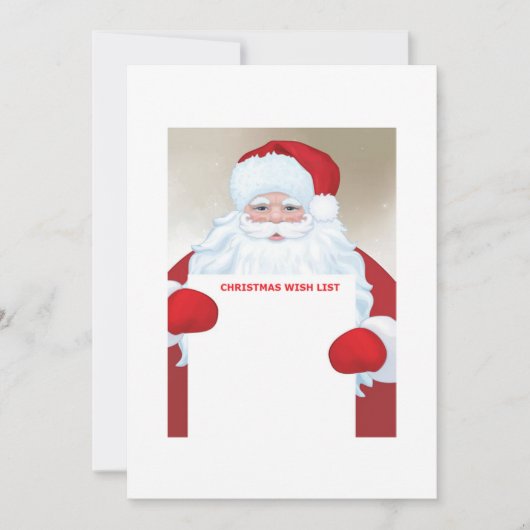 "Lieve Kerstman, Kerstmis Verlanglijstje voor Kind Kaart (Voorkant)