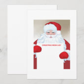 "Lieve Kerstman, Kerstmis Verlanglijstje voor Kind Kaart (Voorkant / Achterkant)