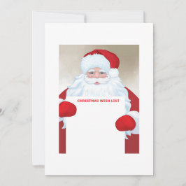 "Lieve Kerstman, Kerstmis Verlanglijstje voor Kind Kaart