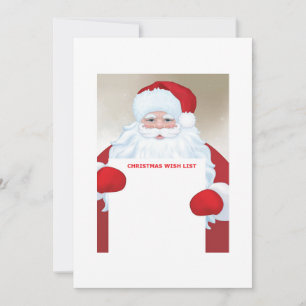 "Lieve Kerstman, Kerstmis Verlanglijstje voor Kind Kaart
