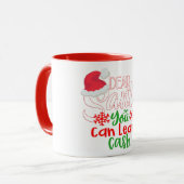 Lieve Kerstman, kun je contant geld achterlaten Mok (Voorkant links)