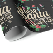 Lieve kerstman, laat gewoon je credit Kaart kerst  Cadeaupapier (Rol Hoek)