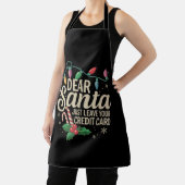 Lieve kerstman, laat gewoon je credit Kaart kerst  Schort (Insitu)