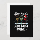 Lieve kerstman, laat je met Wine Leopard kerstlich Kaart (Voorkant / Achterkant)