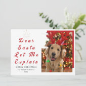 "Lieve Kerstman, laat me het uitleggen - Leuke Ker Feestdagenkaart (Staand voorkant)