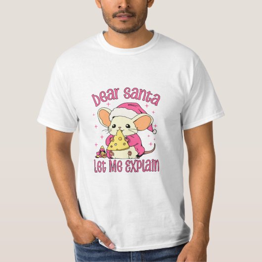 Lieve Kerstman, Laat Me Het Uitleggen T-shirt (Voorkant)