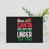 Lieve Kerstman Laat Uw Creditcard Maar Met Kerstmi Kaart (Staand voorkant)