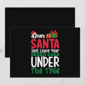 Lieve Kerstman Laat Uw Creditcard Maar Met Kerstmi Kaart (Voorkant / Achterkant)