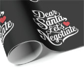 Lieve Kerstman Laten we onderhandelen Grappig kers Cadeaupapier (Rol Hoek)