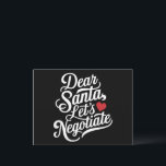 Lieve Kerstman Laten we onderhandelen Grappig kers Feestdagenkaart<br><div class="desc">Lieve Kerstman Laten we onderhandelen Grappig kerstcadeau</div>