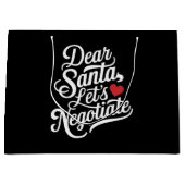 Lieve Kerstman Laten we onderhandelen Grappig kers Groot Cadeauzakje (Voorkant)