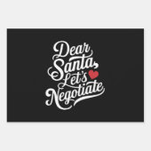 Lieve Kerstman Laten we onderhandelen Grappig kers Inpakpapier Vel (Voorkant)