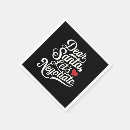 Lieve Kerstman Laten we onderhandelen Grappig kers Servet (Hoek)