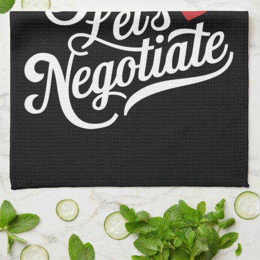 Lieve Kerstman Laten we onderhandelen Grappig kers Theedoek (Gevouwen)