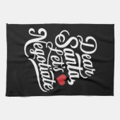 Lieve Kerstman Laten we onderhandelen Grappig kers Theedoek (Horizontaal)