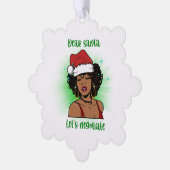 Lieve Kerstman, laten we onderhandelen over melani Ornament Kaart (Links)