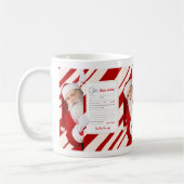 Lieve kerstman letter rood Snoep streep Mok (Links)