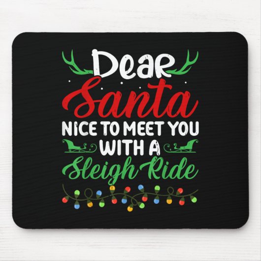 Lieve Kerstman, leuk om je te ontmoeten met een sl Muismat (Voorkant)