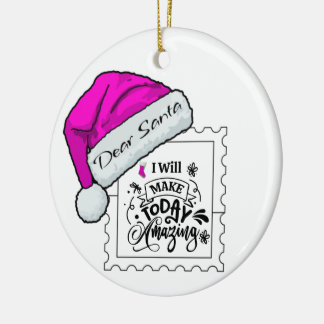 Lieve kerstman maken vandaag geweldig Personalisee Keramisch Ornament