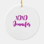 Lieve kerstman maken vandaag geweldig Personalisee Keramisch Ornament (Achterkant)