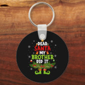 Lieve kerstman mijn broer deed het elf matchen Ker Sleutelhanger (Voorkant)
