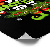 Lieve kerstman mijn broer deed het elf matching ch poster (Hoek)