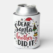 Lieve Kerstman, mijn broer deed het met Kerst Naug Blikjeskoeler (Blikje Voorkant)