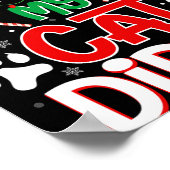 Lieve kerstman, mijn kat deed het grappig met kers poster (Hoek)