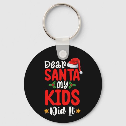 Lieve kerstman mijn Kinderen deed het kerst papa m Sleutelhanger (Voorkant)