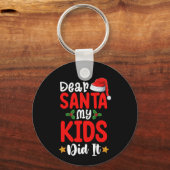 Lieve kerstman mijn Kinderen deed het kerst papa m Sleutelhanger (Voorkant)