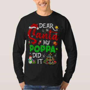 Lieve kerstman mijn poppa deed het kerst matching t-shirt