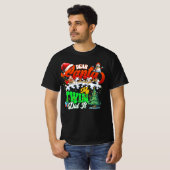 Lieve kerstman mijn tweeling deed het vrolijk kers t-shirt (Voorkant volledig)