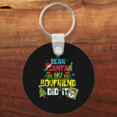 Lieve Kerstman Mijn vriend deed het Xmas Vriendin  Sleutelhanger (Voorkant)