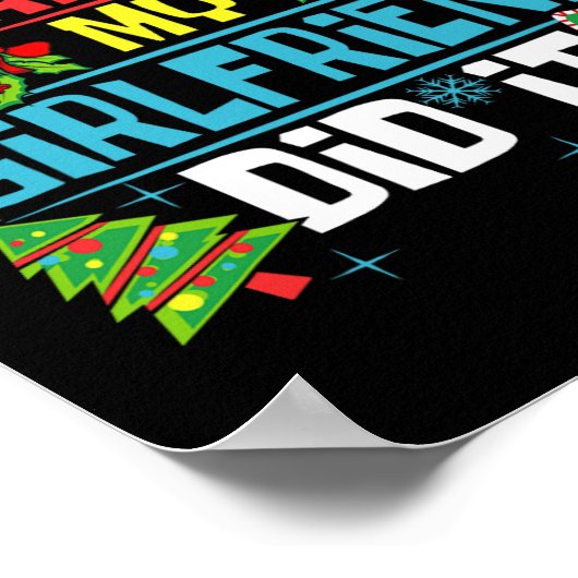 Lieve Kerstman Mijn Vriendin deed het Xmas Vriendj Poster (Hoek)