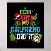 Lieve Kerstman Mijn Vriendin deed het Xmas Vriendj Poster (Voorkant)