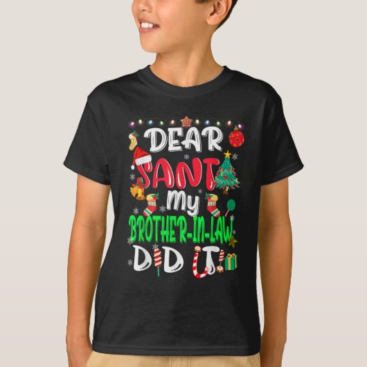 Lieve Kerstman, mijn zwager deed het grappig Xmas T-shirt (Voorkant)