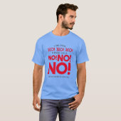 Lieve kerstman, nee! NEE! NEE! Funny Blue T-shirt (Voorkant volledig)