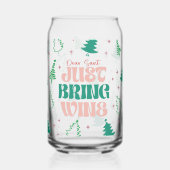 Lieve Kerstman, neem gewoon wijn mee Blikvorm Glas (Links)