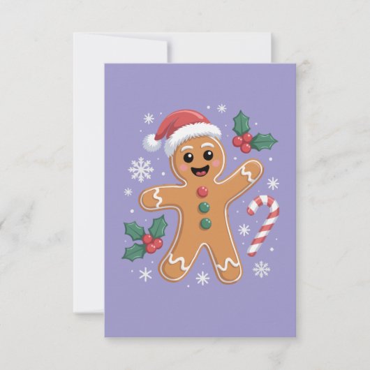 Lieve Kerstman Peperkoek Kerstkransje Kaart (Voorkant)